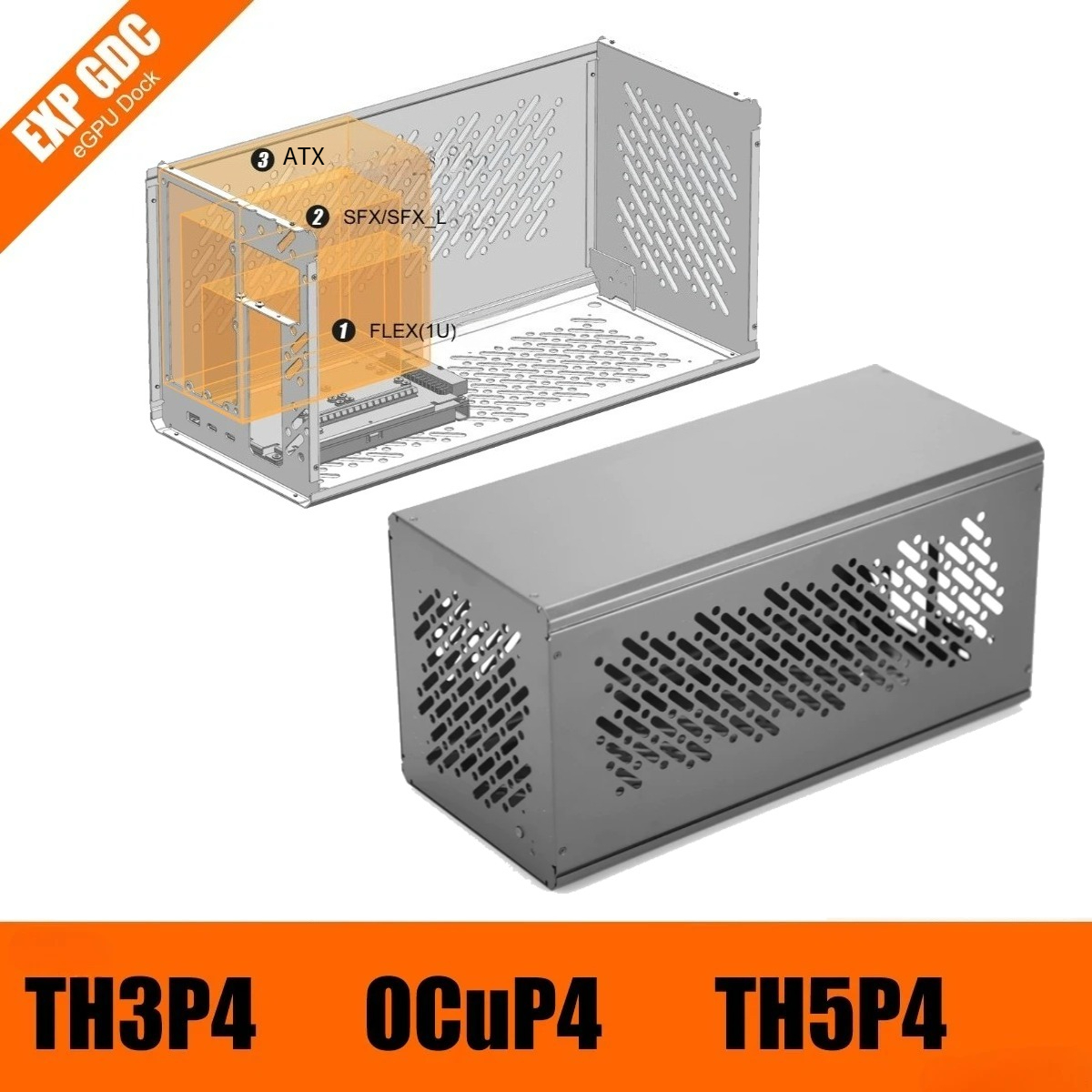 External Gpu Dock Pcie 4.0 Oculink - Metal Frame Case Chassis For TH3P4