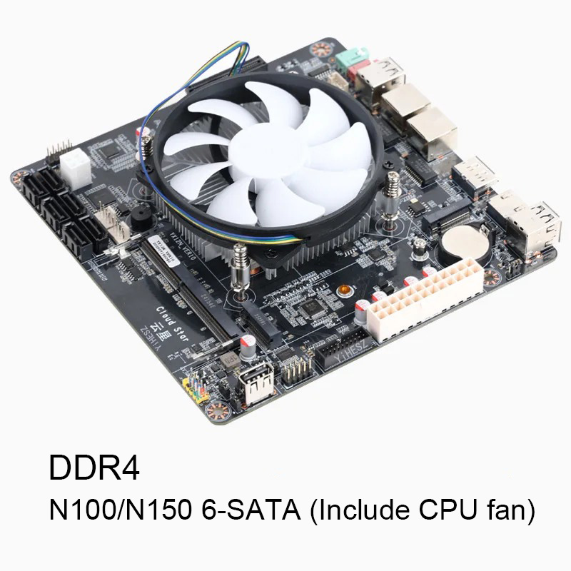 6-Bays N100/N150 NAS Motherboa - Nas Motherboard N100 6 Sata recension och pris