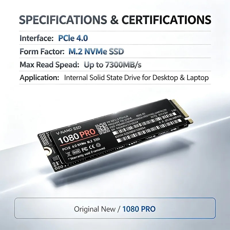 Original 1080PRO SSD M.2 NVMe  - M.2 Nvme 4Tb Pcie 4.0 Ssd recension och pris