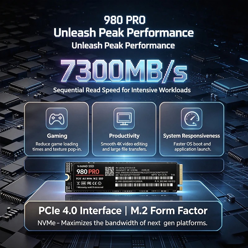 980 PRO High-Speed PCIe 4.0 x4 - M.2 Nvme 4Tb Pcie 4.0 Ssd recension och pris
