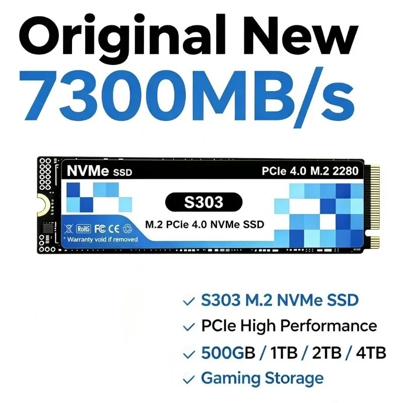 S303 4TB SSD NVMe M.2 PCIe 4.0 - M.2 Nvme 4Tb Pcie 4.0 Ssd recension och pris