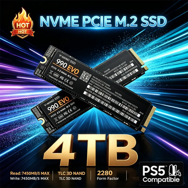 Gaming M.2 NVMe SSD 990 EVO PC - M.2 Nvme 4Tb Pcie 4.0 Ssd recension och pris