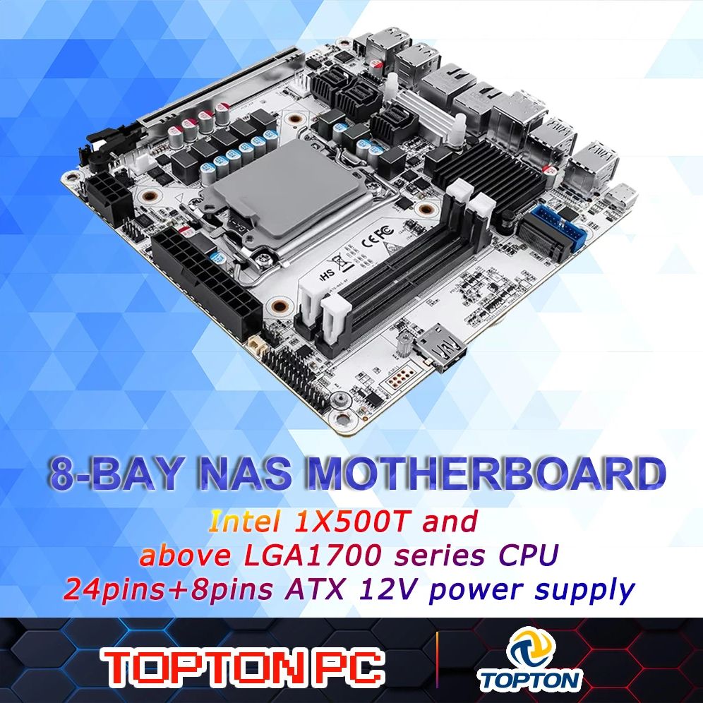 8-Bay NAS Mini ITX Motherboard - Lga 1700 Ddr5 Itx Motherboard recension och pris