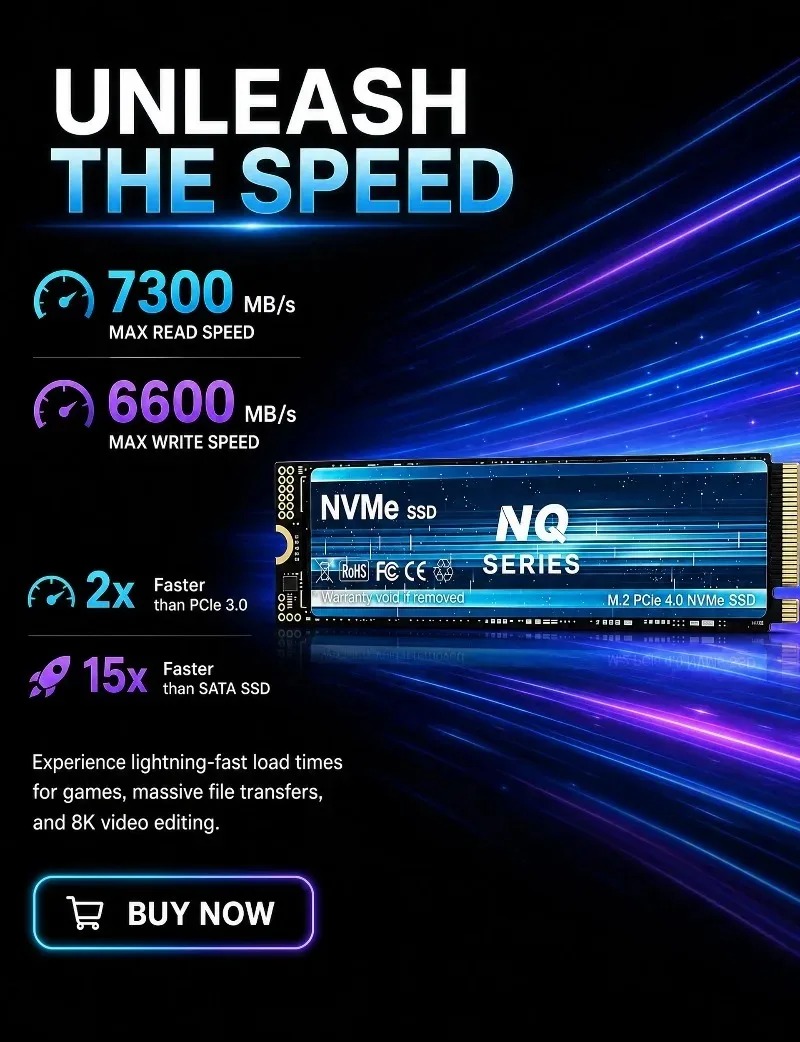 NQ 2TB 4TB PCIe 4.0 NVMe M.2 S - M.2 Nvme 4Tb Pcie 4.0 Ssd recension och pris